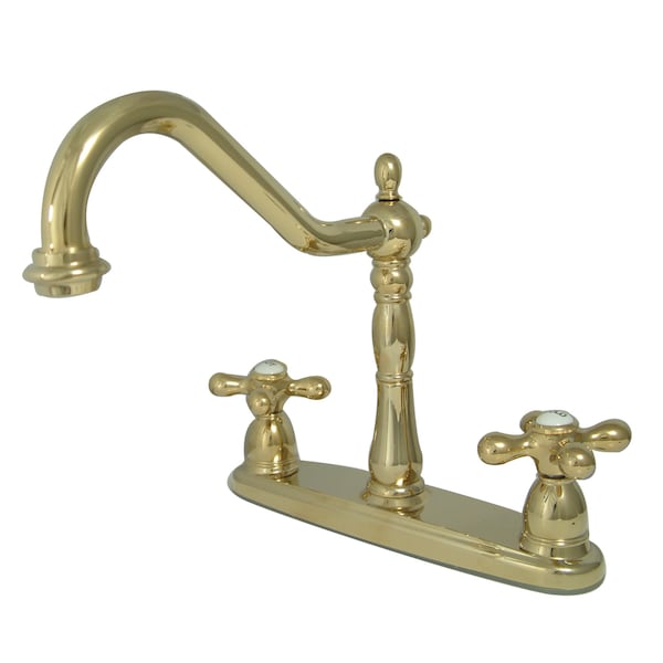 Widespread Kitchen Faucet, Polished Brass
